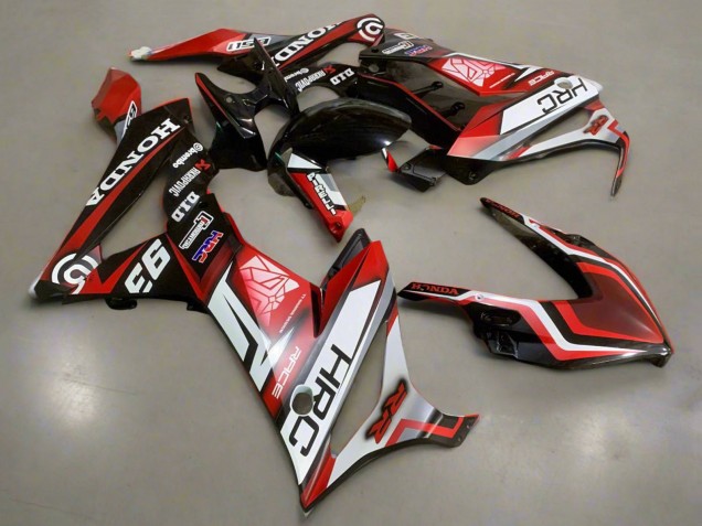 Honda CBR650R Motorrad Verkleidung 2019-2020 - Weiss Rot Glanzendes Schwarz HRC