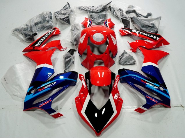 Honda CBR650R Motorrad Verkleidung 2019-2020 - Rot Weiss Blau Glanzendes Schwarz HRC