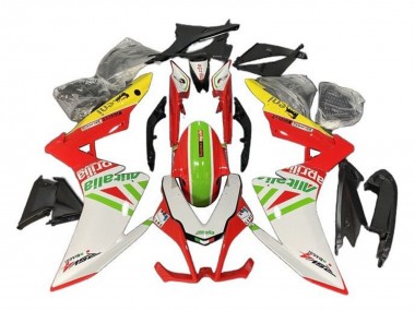 Aprilia RSV4 1000 Motorrad Verkleidung 2009-2015 - Weiss Rot Grun Gelb
