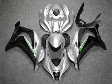 Kawasaki ZX10R Motorrad Verkleidung 2016-2020 - Silber Grun Schwarz