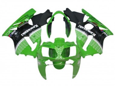 Kawasaki ZX12R Motorrad Verkleidung 2000-2001 - Grun Schwarz Weiss Elf
