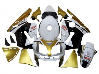 Kawasaki ZX12R Motorrad Verkleidung 2000-2001 - Weiss Gold Schwarz
