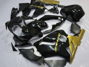 Kawasaki ZX12R Motorrad Verkleidung 2002-2006 - Glanzendes Schwarz Gold