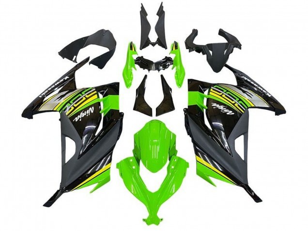 Kawasaki EX300 Motorrad Verkleidung 2013-2024 - Grun Schwarz Silber Gelb