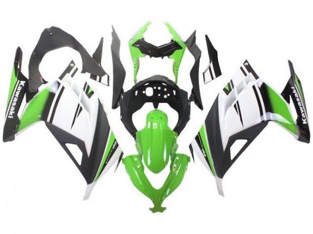 Kawasaki EX300 Motorrad Verkleidung 2013-2024 - Grun Weiss Schwarz Matt Schwarz