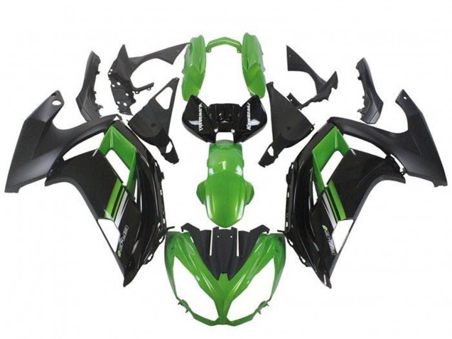Kawasaki Ninja ER6F Motorrad Verkleidung 2012-2014 - Grun Schwarz