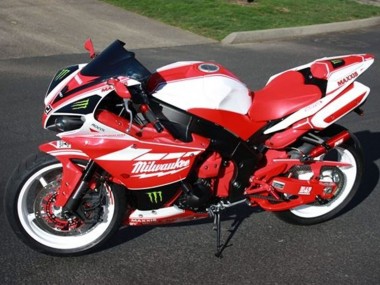 Yamaha YZF R1 Motorrad Verkleidung 2012-2014 - Weiss Rot Schwarz Grun Milwaukee Maxxis Monster