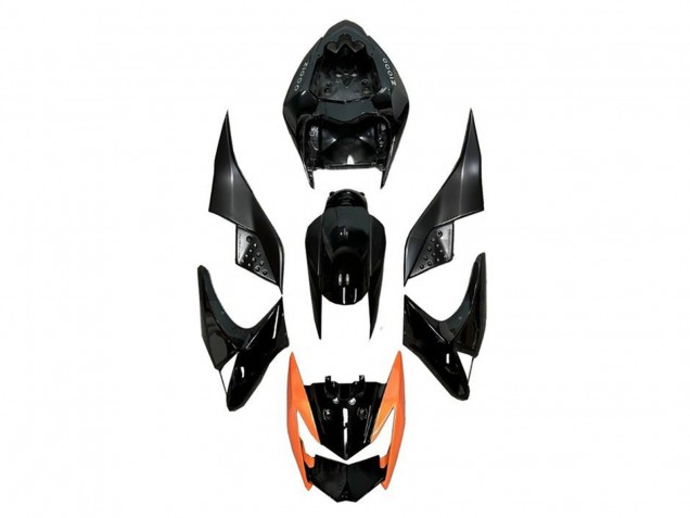 Kawasaki Z1000 Motorrad Verkleidung 2007-2009 - Glanzendes Schwarz Orange