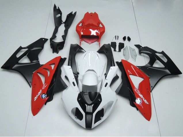 BMW S1000RR Motorrad Verkleidung 2009-2014 - Weiss Rot Matt Schwarz