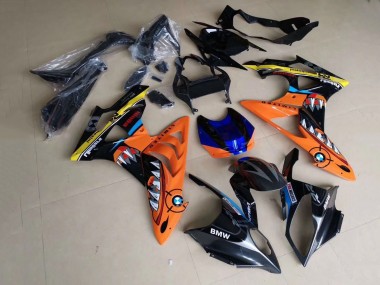 BMW S1000RR Motorrad Verkleidung 2009-2014 - Gelb Blau Orange Schwarz Hai