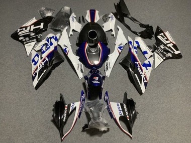 BMW S1000RR Motorrad Verkleidung 2017-2018 - Weiss Blau Schwarz Tyco