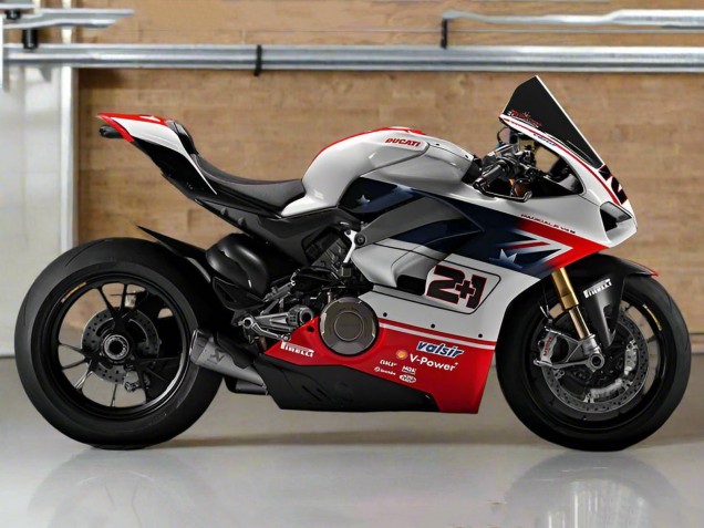 Ducati Panigale V4 V4S Motorrad Verkleidung 2018-2019 - Silber Rot Schwarz