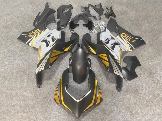 Ducati Panigale V4 V4S Motorrad Verkleidung 2020-2021 - Weiss Gold Matt Schwarz