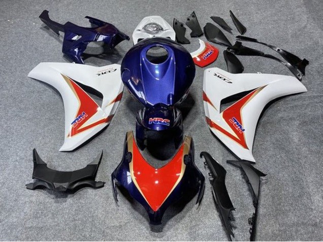 Honda CBR1000RR Motorrad Verkleidung 2008-2011 - Weiss Rot Dunkel Blau Gold HRC