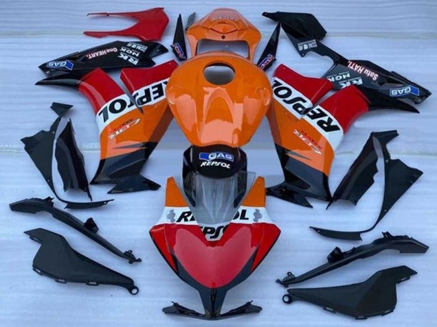 Honda CBR1000RR Motorrad Verkleidung 2012-2016 - Orange Weiss Rot Glanzendes Schwarz Repsol