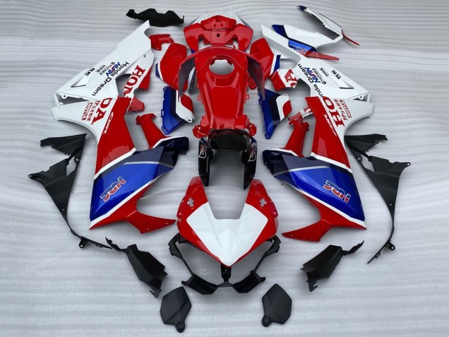 Honda CBR1000RR Motorrad Verkleidung 2017-2023 - Weiss Rot Blau HRC