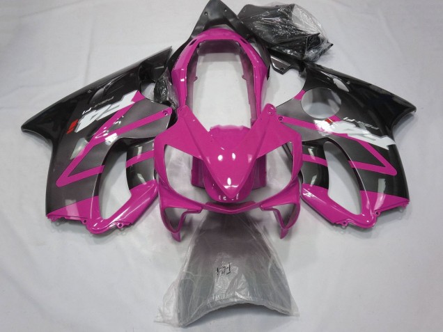 Honda CBR600 F4i Motorrad Verkleidung 2004-2007 - Rosa Grau Glanzendes Schwarz