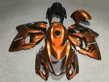Suzuki GSXR 1300 Hayabusa Motorrad Verkleidung 2008-2020 - Bonbon Orange Schwarz