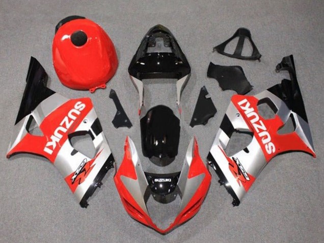 Suzuki GSXR 1000 Motorrad Verkleidung 2003-2004 - Rot Silber Schwarz
