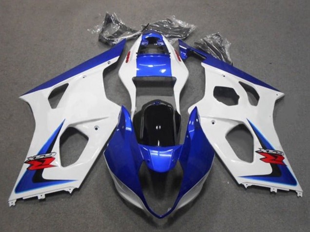 Suzuki GSXR 1000 Motorrad Verkleidung 2003-2004 - Weiss Blau Schwarz Rot