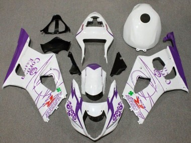 Suzuki GSXR 1000 Motorrad Verkleidung 2003-2004 - Weiss Lila Corona Alstare