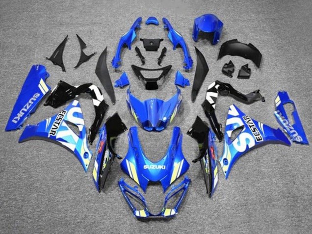 Suzuki GSXR1000 Motorrad Verkleidung 2017-2024 - Blau Weiss Ecstar