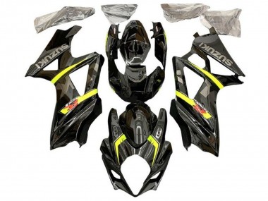 Suzuki GSXR 1000 Motorrad Verkleidung 2007-2008 - Schwarz Gelb Rot Grau