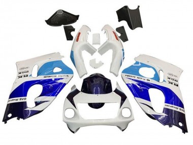 Suzuki GSXR 600 / GSXR 750 Motorrad Verkleidung 1996-2000 - Weiss Triple Blau