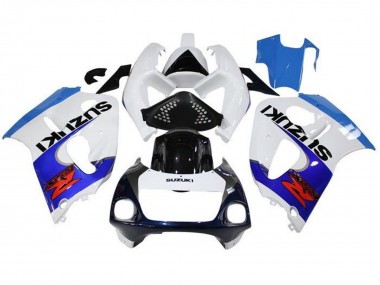 Suzuki GSXR 600 / GSXR 750 Motorrad Verkleidung 1996-2000 - Weiss Triple Blau Schwarz Rot
