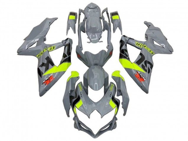 Suzuki GSXR 600 / GSXR 750 Motorrad Verkleidung 2008-2010 - Nardo Grau Neon Gelb Schwarz Rot