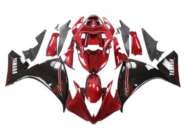 Yamaha YZF 1000 R1 Motorrad Verkleidung 2009-2011 - Rot Glanzendes Schwarz
