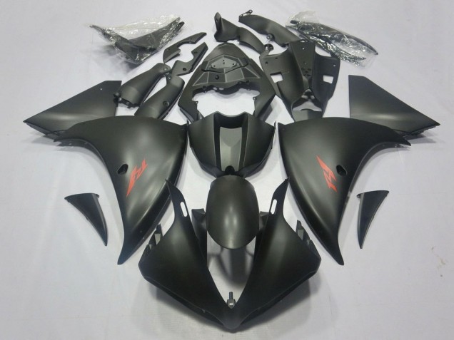 Yamaha YZF 1000 R1 Motorrad Verkleidung 2009-2011 - Matt Schwarz Rot Aufkleber