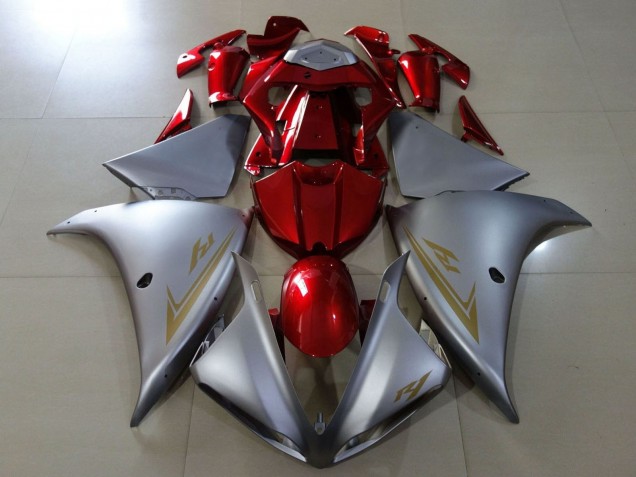 Yamaha YZF 1000 R1 Motorrad Verkleidung 2009-2011 - Silber Rot