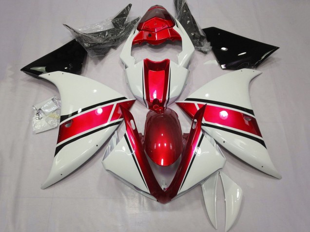 Yamaha YZF 1000 R1 Motorrad Verkleidung 2009-2011 - Weiss Rot Schwarz