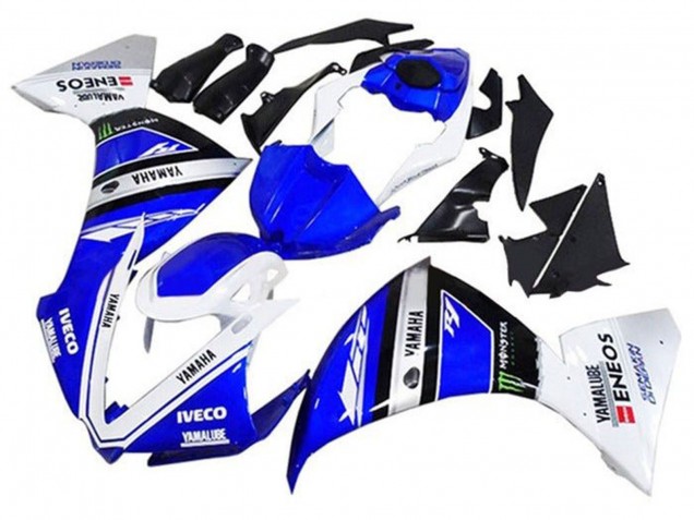 Yamaha YZF 1000 R1 Motorrad Verkleidung 2012-2014 - Blau Weiss Schwarz Grun IVECO Yamalube Monster