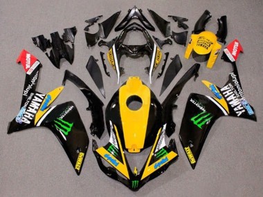 Yamaha YZF 1000 R1 Motorrad Verkleidung 2007-2008 - Gelb Weiss Schwarz Grun Monster Dewalt