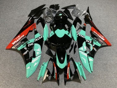 Yamaha YZF R6 Motorrad Verkleidung 2006-2007 - Hellgrun Rot Schwarz Petronas Motul