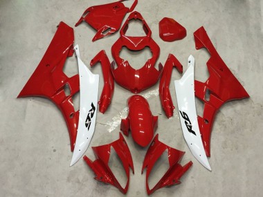 Yamaha YZF R6 Motorrad Verkleidung Kit 2006-2007 - Weiss Rot