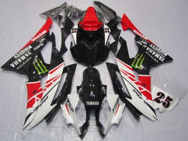 Yamaha YZF R6 Motorrad Verkleidung 2008-2016 - Weiss Rot Glanzendes Schwarz Grun Monster 25