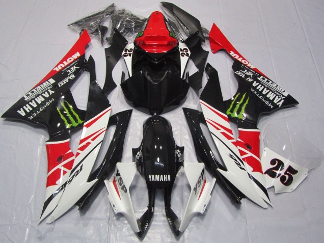 Yamaha YZF R6 Motorrad Verkleidung 2008-2016 - Weiss Rot Glanzendes Schwarz Grun Monster 25