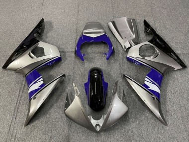 Yamaha YZF R6 Motorrad Verkleidung 2005 - Silber Blau Schwarz Weiss