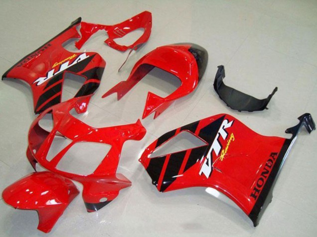 Honda VTR1000 Motorrad Verkleidung 2000-2006 - Rot Schwarz Streifen