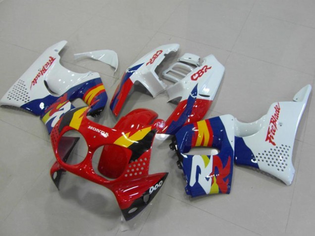 Honda CBR900RR 893 Motorrad Verkleidung 1994-1995 - Weiss Rot Blau Gelb