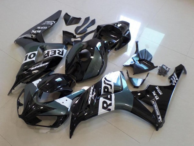 Honda CBR1000RR Motorrad Verkleidung 2006-2007 - Grau Weiss Glanzendes Schwarz Repsol