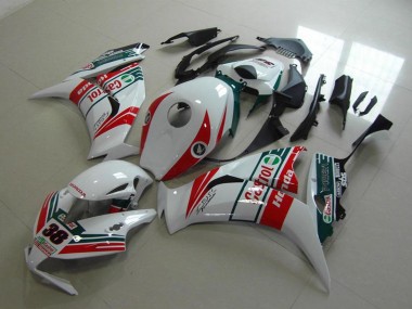 Honda CBR1000RR Motorrad Verkleidung 2012-2016 - Weiss Rot Grun Castrol 38