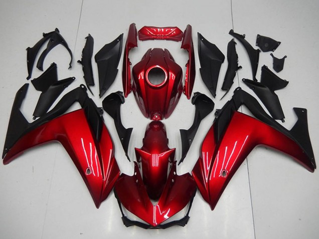 Yamaha YZF R3 Motorrad Verkleidung 2015-2018 - Rot Matt Schwarz