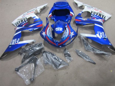 Yamaha YZF R1 Motorrad Verkleidung 2002-2003 - Weiss Blau Rot Motul Fiat