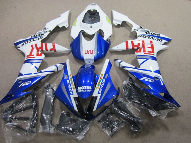 Yamaha YZF R1 Motorrad Verkleidung 2004-2006 - Weiss Blau Motul Fiat