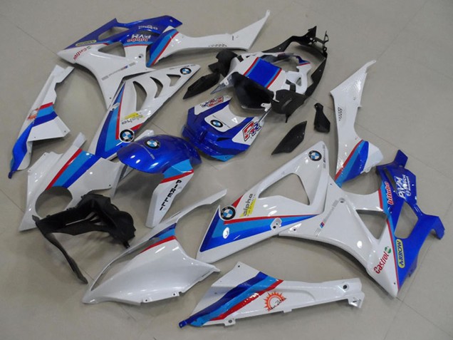 BMW S1000RR Motorrad Verkleidung 2009-2014 - Weiss Rot Blau Castrol Pirelli