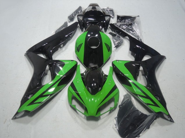 Honda CBR1000RR Motorrad Verkleidung 2006-2007 - Grun Glanzendes Schwarz